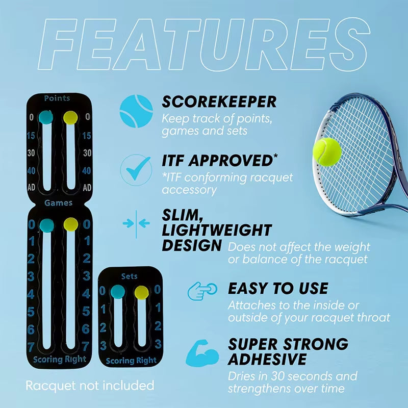 Tennis Score Keeper Scoring Right for Adult Racket Padel Tennis Racket Scorekeeper Small Score Board Counter for Tennis Trainer