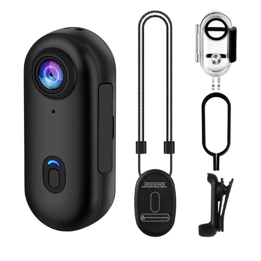 1080P Mini Wifi Sports Action Camera Small Thumb Pet Cat Camera Collar 30M Waterproof POV Camera for Daily Recording