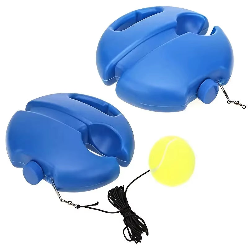 Heavy Duty Tennis Training Aids Base with Elastic Rope Ball Practice Self-Duty Rebound Tennis Trainer Partner Sparring Device