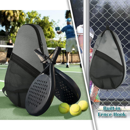 Padel Racket Bag Pickleball Paddle Sling Backpack Padel Racquet Storage Bag, Padel (Paddel Tennis) Equipment Carrying Bag with Mesh Pocket for 2 Paddles Ball Water Bottle & Accessory